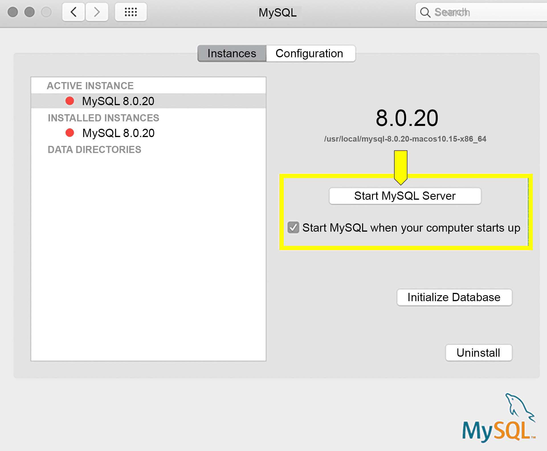 connect to mac mysql server