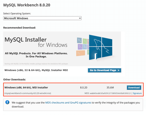 MySQL Workbench Win